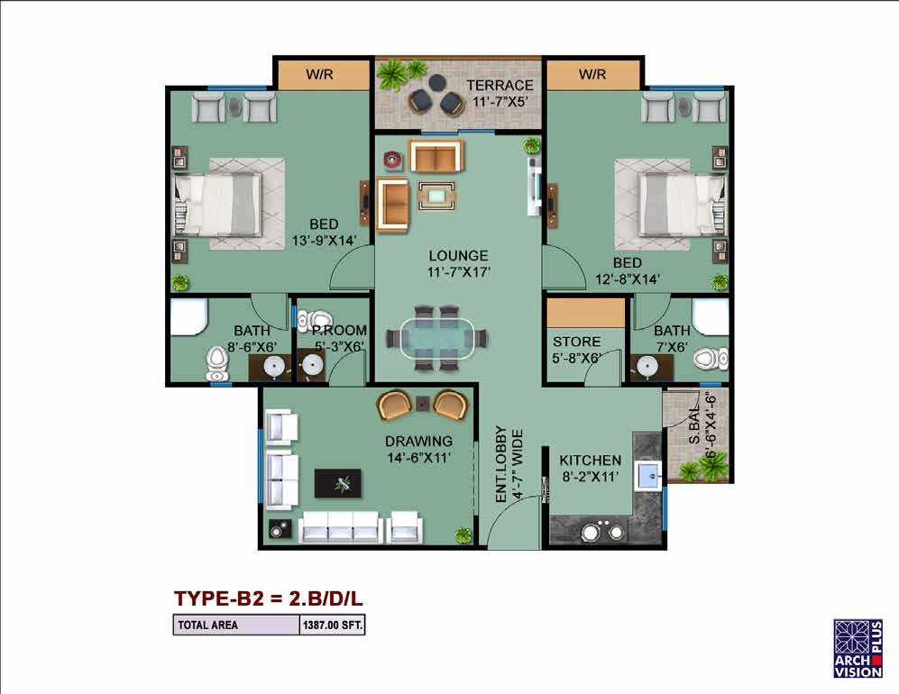 Hibiscus floor plan